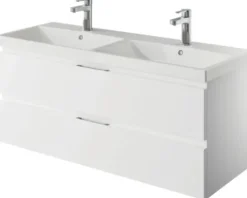 Waschtischunterschrank Pelipal Xpressline 4035 BxHxT 116 x 48,2 cm x 43,5 cm Frontfarbe weiß glänzend 4035.151102
