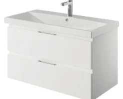 Waschtischunterschrank Pelipal Xpressline 4035 BxHxT 86 x 48,2 cm x 43,5 cm Frontfarbe weiß glänzend 4035.158602