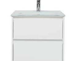 Waschtischunterschrank Pelipal xpressline 3261 weiß mit Glasfront BxHxT 60 x 52,9 x 42 cm ohne Waschtisch