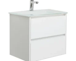 Waschtischunterschrank Pelipal xpressline 3261 weiß mit Glasfront BxHxT 60 x 52,9 x 42 cm ohne Waschtisch