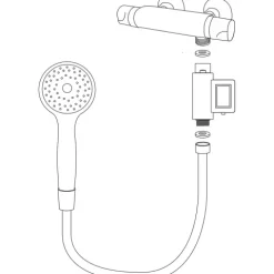 Wasserzähler Wasserverbrauchs- und Temperaturmesser (Chrom)