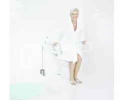 WC-Aufstehbügel klappbar kurz T: 555 mm weiß