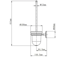 WC-Bürstengarnitur Lenz Flame Chrom