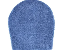 WC-Deckelbezug Grund Melange 47 x 50 cm blau
