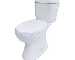WC-Kombination Tiefspüler mit Spülrand Abgang senkrecht weiß glänzend mit WC-Sitz 1272047