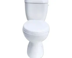 WC-Kombination Tiefspüler mit Spülrand Abgang senkrecht weiß glänzend mit WC-Sitz 1272047