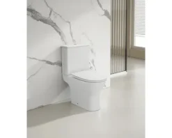 WC-Kombination Set Paros Tiefspüler ohne Spülrand weiß glänzend mit WC-Sitz 1271849