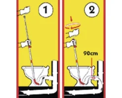 WC-Reinigungsgerät WC100 mit flexibler Welle