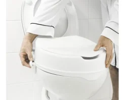 WC-Sitzerhöhung mit Deckel weiss