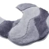 WC-Vorleger Grund Carmen 55 x 50 cm grau schwarz