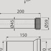 WC Zubehör komplett DN110, 200 mm, Polypropylen, weiß