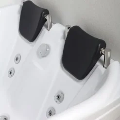 Weiße Whirlpool- Eckbadewanne für 2 Personen, Variante rechts | Aida