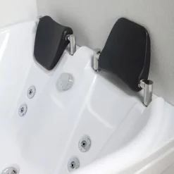 Weiße Whirlpool- Eckbadewanne für 2 Personen, Variante rechts | Aida