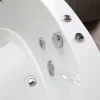 Weiße Whirlpool- Eckbadewanne, linke Variante| Ambra