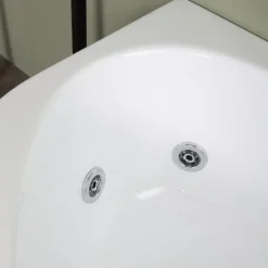 Weiße Whirlpool- Eckbadewanne, linke Variante| Ambra
