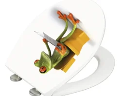 Wenko WC-Sitz Frog mit Absenkautomatik Befestigungsart von oben 21758100