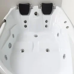 Whirlpool Badewanne für 2 Personen aus weißen Sanitäracryl, Variante links | Aida