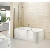 Whirlpool OTTOFOND Free Gate 80 x 180 cm rechte Ecke abgerundet weiß glänzend 72250