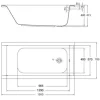 Whirlpool OTTOFOND Piazza 70 x 150 cm weiß glänzend 59930