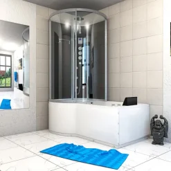 Whirlpool Wanne Duschkabine sw K50-R33-WP 100x170