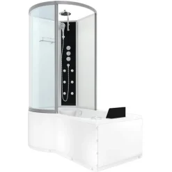 Whirlpool Wanne Duschkabine ws K50-R02-WP 100x170