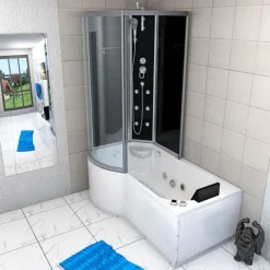 Whirlpool Wanne Duschkabine sw K50-R30-WP 100x170