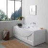 Whirlpool-Badewanne aus weißem Sanitäracryl, rechteckig | Diletta