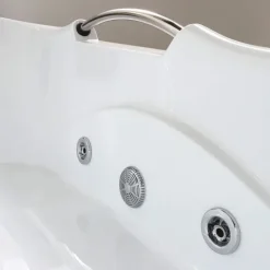 Whirlpool-Badewanne aus weißem Sanitäracryl, rechteckig | Diletta