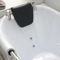 Whirlpool-Badewanne zum Einbau aus Sanitäracryl, Kopfstütze links | Diletta