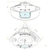 Whirlpool Badewanne Wanne W60H-TH-SC 140x140cm mit Tür