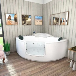 Whirlpool Badewanne Wanne W60H-TH-SC 140x140cm mit Tür