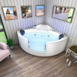Whirlpool Badewanne Wanne W60H-TH-SC 140x140cm mit Tür