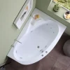 Whirlpool-Eckbadewanne in weißer Ausführung, rechte Variante | Ambra