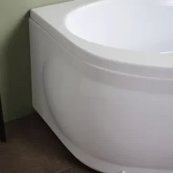 Whirlpool-Eckbadewanne in weißer Ausführung, rechte Variante | Ambra