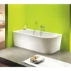 Whirlpool OTTOFOND Messina 78 x 178 cm rechte Ecke abgerundet weiß glänzend mit Schürze 72220