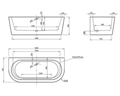 Whirlpool OTTOFOND Messina 79 x 180 cm weiß glänzend 73210