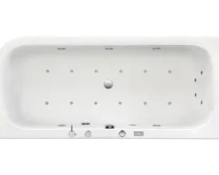 Whirlpool OTTOFOND Spirit 80 x 180 cm rechte Ecke abgerundet weiß glänzend 70019