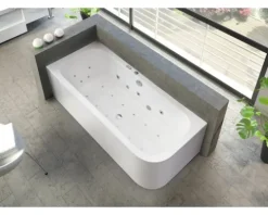 Whirlpool OTTOFOND Spirit 80 x 180 cm rechte Ecke abgerundetweiß glänzend 70017
