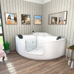 Whirlpool Pool Badewanne Wanne W60 140x140cm mit Tür