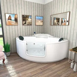 Whirlpool Pool Badewanne Wanne W60 140x140cm mit Tür