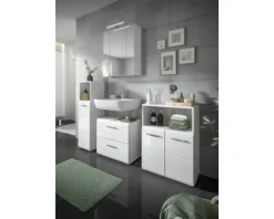 Xonox.home Midischrank Ice BxHxT 30 x 110 cm x 30 cm Frontfarbe weiß hochglanz