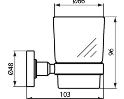 Zahnputzbecher Ideal STANDARD IOM schwarz A9120XG