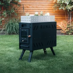 Zeltsauna CUBE Komplett Set · RUNA · mobil · schwarz · 2x Saunabank 1er Stufe