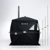 Zeltsauna CUBE Komplett Set · RUNA · mobil · schwarz · 1x Saunabank 2er Stufe